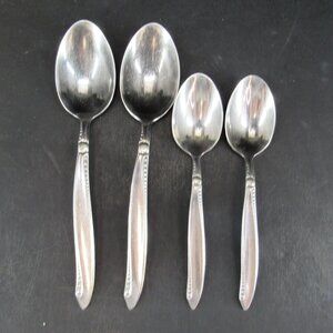 AIRMACK AMK8 Beaded Stainless Flatware Solingen-Germany 4 Pieces-4 Spoons